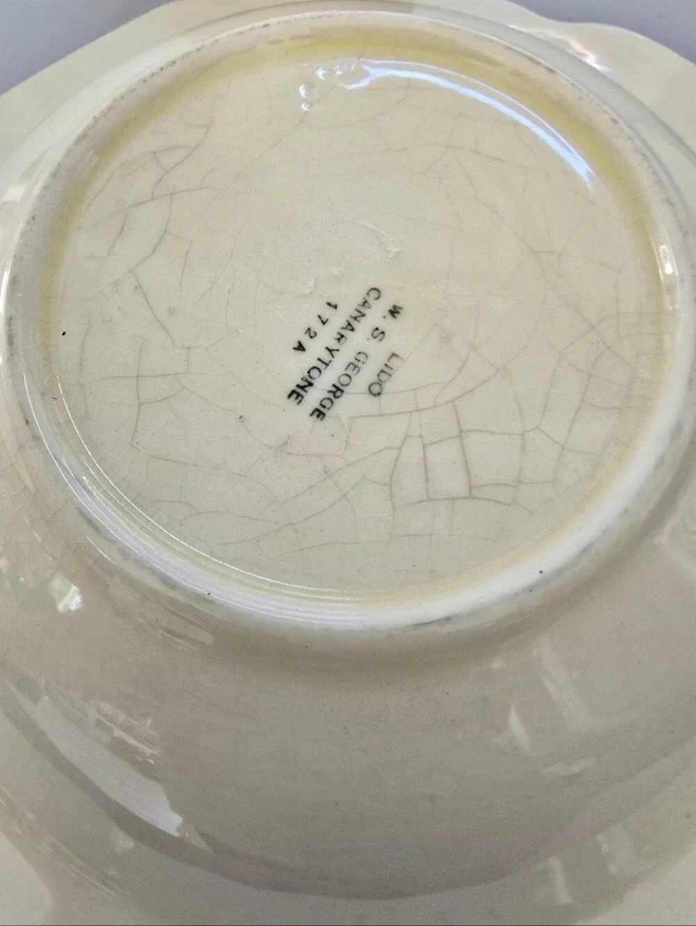 Vintage 1947 W.S. George Canarytone LIDO Bowl Breakfast Nook Cottagecore